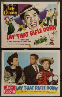 7w384 LAY THAT RIFLE DOWN 8 LCs '55 great images of wacky Judy Canova!