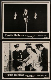 7w390 LENNY 8 LCs '74 Dustin Hoffman as comedian Lenny Bruce, sexy Valerie Perrine as Honey!