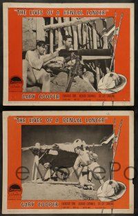 7w394 LIVES OF A BENGAL LANCER 8 LCs R58 great images of Gary Cooper and Franchot Tone in India!