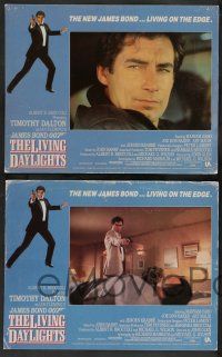 7w395 LIVING DAYLIGHTS 8 LCs '87 most dangerous Timothy Dalton as super spy James Bond 007!
