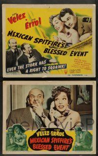 7w430 MEXICAN SPITFIRE'S BLESSED EVENT 8 LCs '43 great wacky images of Lupe Velez, Leon Errol!