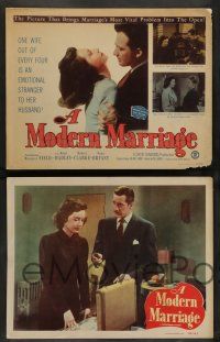7w443 MODERN MARRIAGE 8 LCs '50 1 out of 3 marriages end in divorce, afraid of love & marriage!
