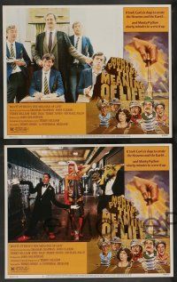 7w448 MONTY PYTHON'S THE MEANING OF LIFE 8 LCs '83 Chapman, Cleese, Gilliam, Idle, Jones, Palin!