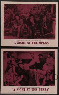 7w481 NIGHT AT THE OPERA 8 LCs R62 Groucho Marx, Chico Marx, Harpo Marx, Kitty Carlisle!