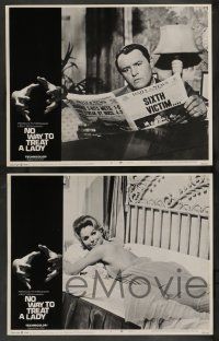7w490 NO WAY TO TREAT A LADY 8 LCs '68 Rod Steiger, Lee Remick & George Segal, crime thriller!