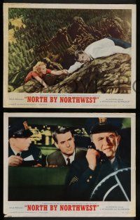 7w938 NORTH BY NORTHWEST 3 LCs R66 Alfred Hitchcock, Cary Grant, Eva Marie Saint, Rushmore scene!