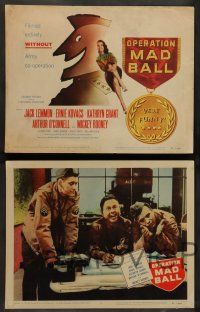 7w505 OPERATION MAD BALL 8 LCs '57 images of Mickey Rooney, Jack Lemmon, Dick York, Kathryn Grant!