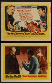 7w602 SHAKE HANDS WITH THE DEVIL 8 LCs '59 James Cagney, Don Murray, Glynis Johns, Dana Wynter!