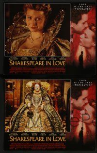7w603 SHAKESPEARE IN LOVE 8 LCs '98 great images of Gwyneth Paltrow & Joseph Fiennes, Judi Dench!