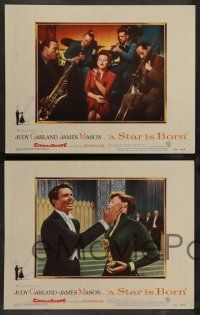 7w643 STAR IS BORN 8 LCs '54 James Mason, Judy Garland, George Cukor classic!