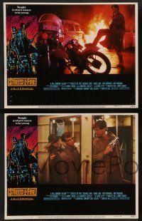 7w656 STREETS OF FIRE 8 LCs '84 Michael Pare, Diane Lane, rock 'n' roll, directed by Walter Hill!