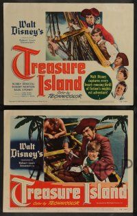 7w704 TREASURE ISLAND 8 LCs '50 Bobby Driscoll, Robert Newton as pirate Long John Silver!