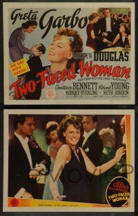 7w712 TWO-FACED WOMAN 8 LCs '41 Melvyn Douglas goes gay with Greta Garbo in her 1st since Ninotchka