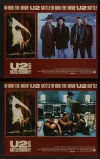 7w714 U2 RATTLE & HUM 8 LCs '88 Irish rockers Bono, The Edge, Larry Mullen Jr & Adam Clayton!