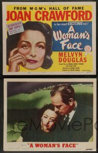 7w779 WOMAN'S FACE 8 LCs R54 Melvyn Douglas, Joan Crawford, Margaret Sullavan, Robert Young, w/ tc!