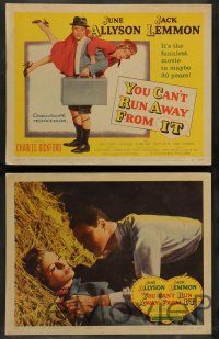 7w791 YOU CAN'T RUN AWAY FROM IT 8 LCs '56 Jack Lemmon & Allyson in remake of It Happened One Night