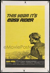 7x120 EASY RIDER linen style C 1sh '69 Peter Fonda, biker classic directed by Dennis Hopper!