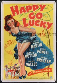 7x164 HAPPY GO LUCKY linen 1sh '43 sexy Mary Martin looks for rich husband in tropical Trinidad!