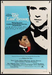 7x218 LAST TYCOON linen 1sh '76 Robert De Niro, Jeanne Moreau, directed by Elia Kazan!