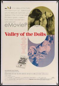 7x410 VALLEY OF THE DOLLS linen 1sh '67 sexy Sharon Tate, from Jacqueline Susann's erotic novel!
