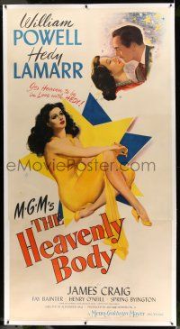 7y051 HEAVENLY BODY linen 3sh '44 William Powell, it's heaven to be in love with sexy Hedy Lamarr!