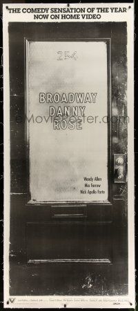 7y032 BROADWAY DANNY ROSE linen 30x72 video poster '84 Woody Allen, nominated for Best Director!