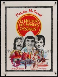 7y257 O LUCKY MAN linen French 23x32 '73 Malcolm McDowell classic directed by Lindsay Anderson!