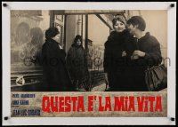 7y232 MY LIFE TO LIVE linen Italian photobusta '63 Jean-Luc Godard's Vivre sa Vie, Anna Karina