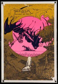 7y126 JULIE FELIX linen 20x30 English music concert poster '68 cool fantasy art by Michael English!