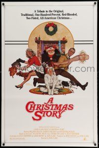 7z095 CHRISTMAS STORY 1sh '83 best classic Christmas movie, great art by Robert Tanenbaum!