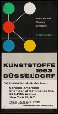 7z030 INTERNATIONAL PLASTICS EXHIBITION 1963 German 17x33 '63 trade fair held in Dusseldorf!