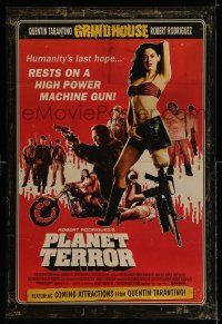 7z111 PLANET TERROR int'l DS 1sh '07 Robert Rodriguez, Grindhouse, Rose McGowan w/gun leg, rare!