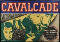 7z182 CAVALCADE Swedish 33x47 '33 Rumert art of Wynyard & Brook, Noel Coward, Best Picture winner!