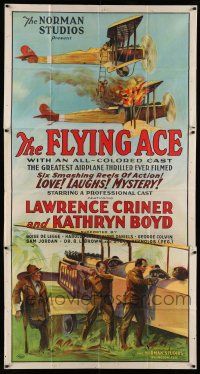 8a013 FLYING ACE 3sh '26 greatest Norman Studios all-black airplane thriller ever produced!