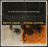 8a006 STORM CENTER 6sh '56 striking different c/u image of Bette Davis by Saul Bass, ultra-rare!