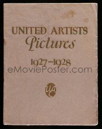 8a118 UNITED ARTISTS 1927-28 campaign book '26 wonderful full-page art of Chaplin, Keaton & more!