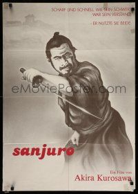 8a141 SANJURO German '62 Akira Kurosawa's Tsubaki Sanjuro, art of Samurai Toshiro Mifune!