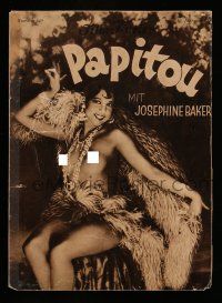 8a147 SIREN OF THE TROPICS German program '27 half-naked Josephine Baker on French tropical island!
