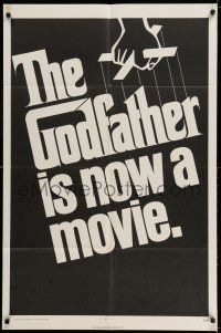 8a190 GODFATHER teaser 1sh '72 Francis Ford Coppola crime classic, it's now a movie, Fujita art!