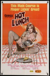 8a194 HOT LUNCH 25x38 1sh '78 outrageous sexy art, this main course is finger lickin' good!