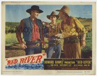 8a086 RED RIVER LC #4 '48 best card of Montgomery Clift watching Brennan argue with John Wayne!