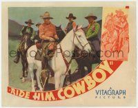 8a089 RIDE HIM, COWBOY LC '32 sheriff & deputies lasso John Wayne riding Duke, former Devil Horse!
