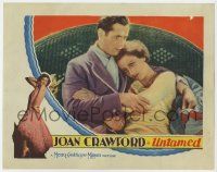 8a099 UNTAMED LC '29 close up of Robert Montgomery holding sad beautiful Joan Crawford!