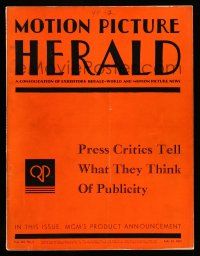 8a119 MOTION PICTURE HERALD magazine July 15, 1933 includes MGM's 1933-34 studio yearbook!