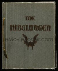 8a145 DIE NIBELUNGEN German cigarette card album '24 Fritz Lang's Siegfried, completely filled!