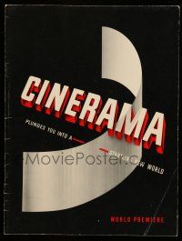 8a150 THIS IS CINERAMA world premiere souvenir program book '52 plunge into a startling new world!