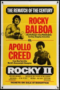 8a220 ROCKY II 1sh '79 Sylvester Stallone & Carl Weathers, the rematch of the century!