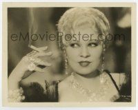8a159 SHE DONE HIM WRONG 8x10.25 still '33 great smoking c/u of sexy Mae West wearing jewels!