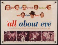 8b086 ALL ABOUT EVE style A 1/2sh '50 Bette Davis & Anne Baxter classic, young Marilyn Monroe shown!