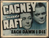 8b103 EACH DAWN I DIE 1/2sh R47 great image of prisoners James Cagney & George Raft!